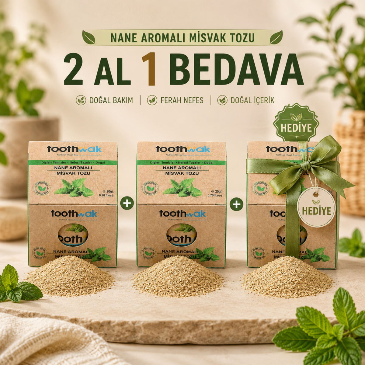 3x Naneli Misvak Tozu