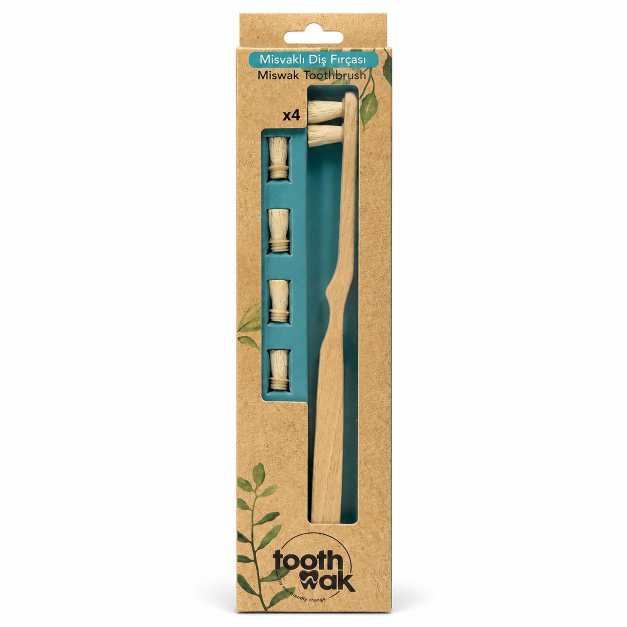 4 Yedekli 2 Başlıklı Misvak Diş Fırçası