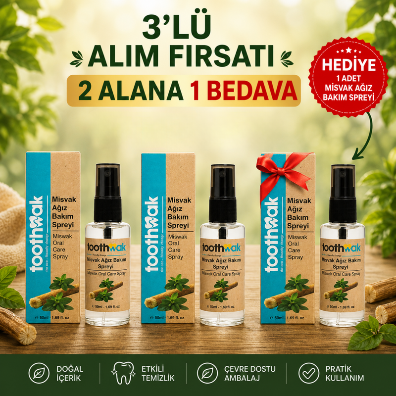 3x Misvak Ağız Bakım Spreyi