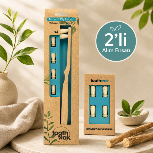 2 Başlıklı Fırça +4'lü Yedek Başlık